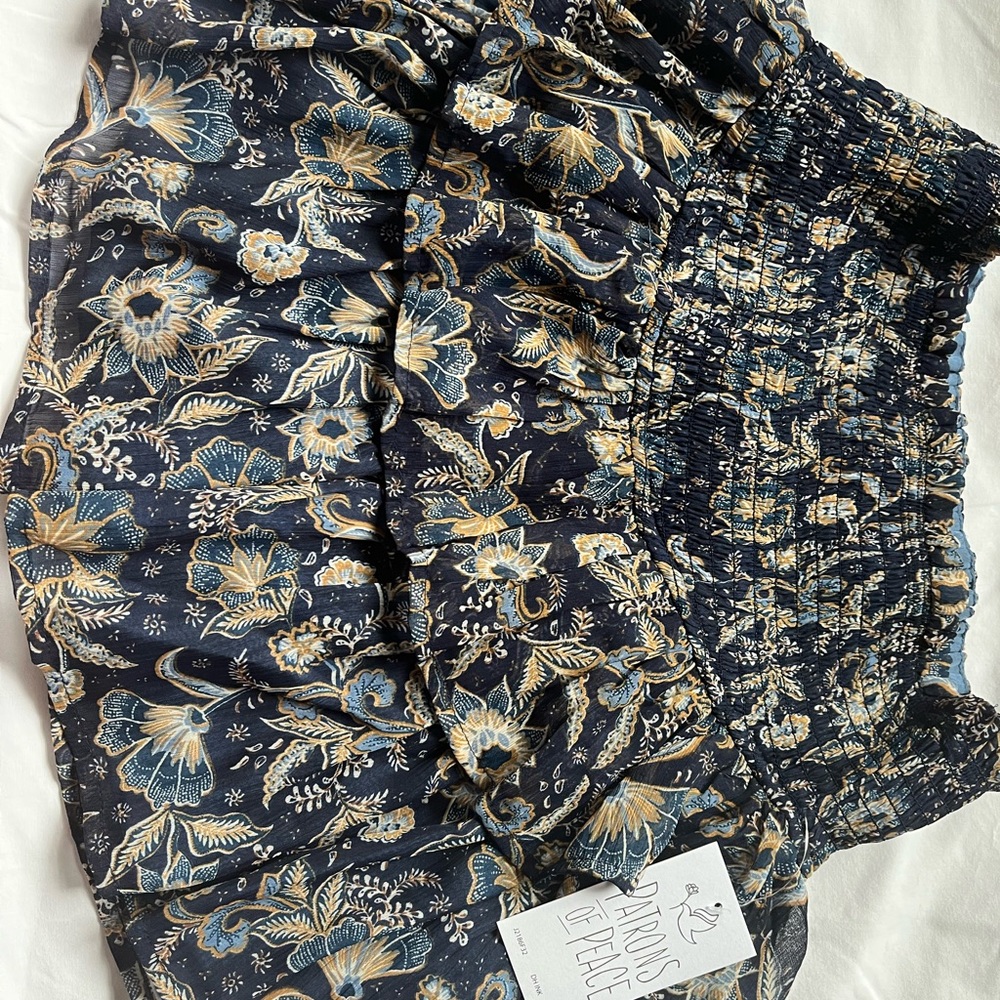 patrons of peace patterned skirt